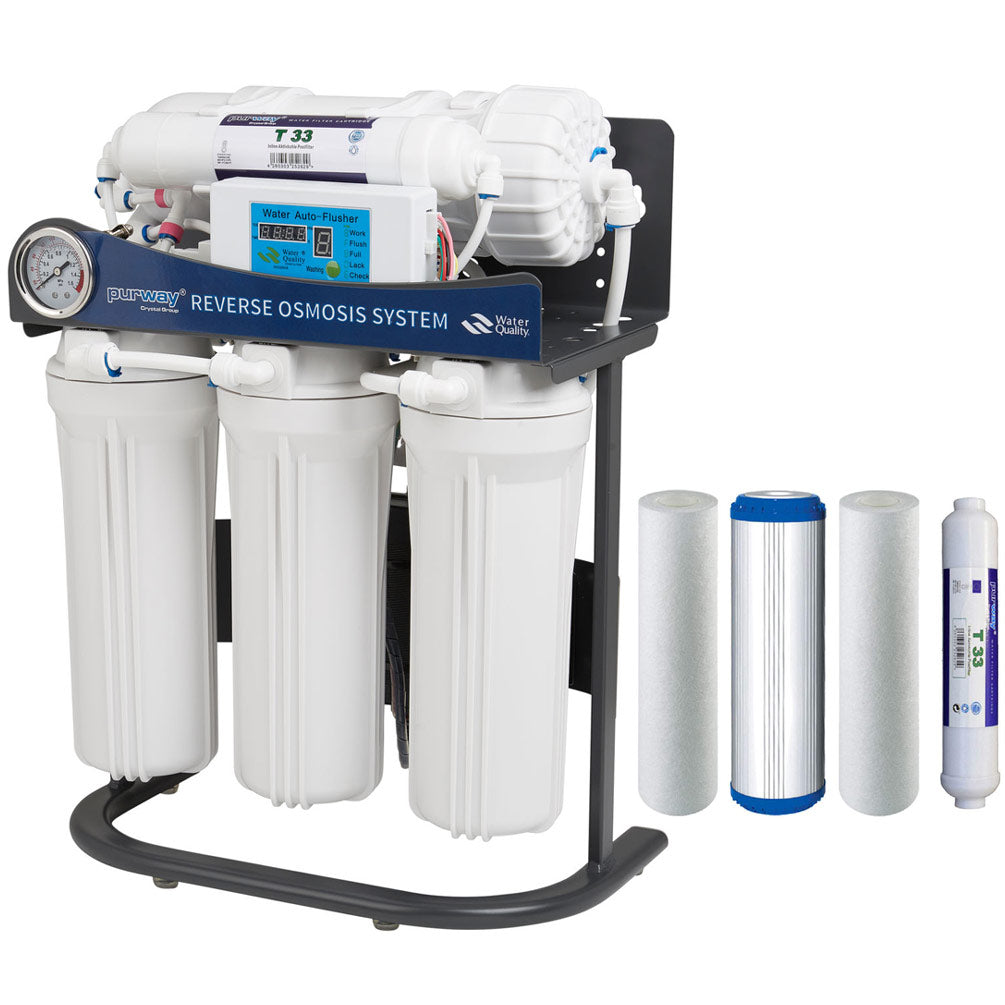 PUR Booster 5 Stufen 600 GPD Direct flow Osmoseanlage + ERSATZFILTERSET