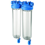 DP BIG S 20 DUO 1" IN TS corpo filtro doppio ad alte prestazioni con rubinetto di scarico