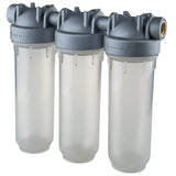 DP 10 Trio 3/4" OT Sanic - Triplo contenitore per filtro antimicrobico