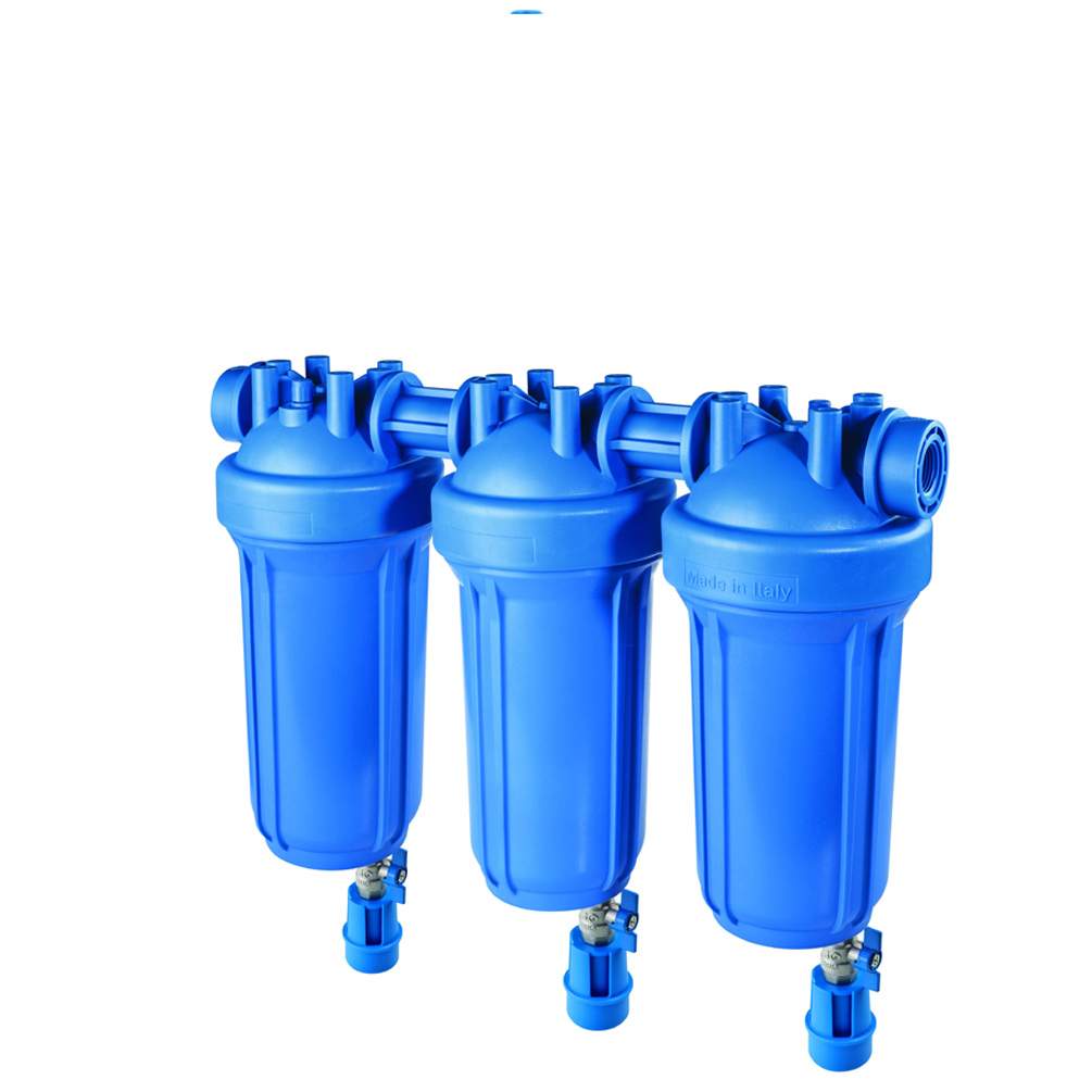 DP BIG S 10 TRIO 1" IN AB Hochleistungs-Filtergehäuse 1 Zoll Gewinde Ablasshahn