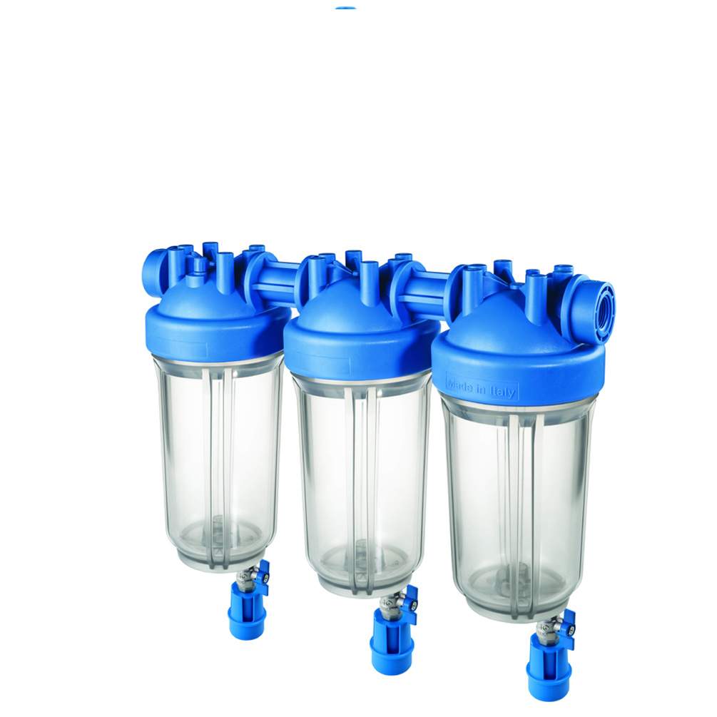 DP BIG S 10 TRIO 1" in TS corpo filtro ad alte prestazioni, filettatura da 1 pollice, rubinetto di scarico 