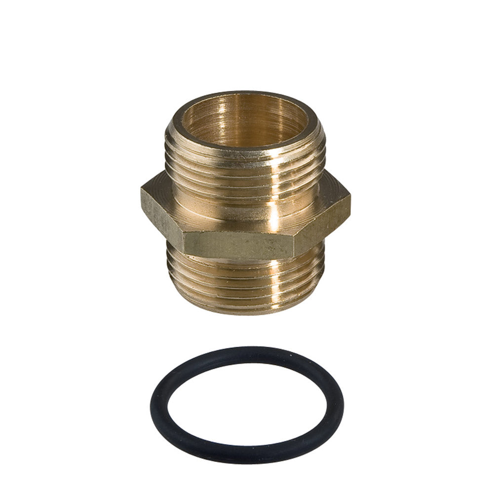 DN 3/4"  2 x doppio nipplo in ottone esagonale 3/4" filettatura esterna - con O-ring