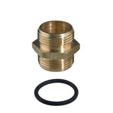 DN 3/4"  2 x doppio nipplo in ottone esagonale 3/4" filettatura esterna - con O-ring