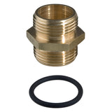2 x DN 1" Doppio nipplo ottone esagonale 1" pollice filetto esterno - con O-ring