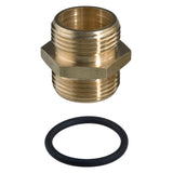 2 x DN 1" Doppio nipplo ottone esagonale 1" pollice filetto esterno - con O-ring