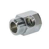 Raccordo acqua BSP 3/8" maschio x 3/8" femmina x 1/4" femmina in ottone cromato FT03
