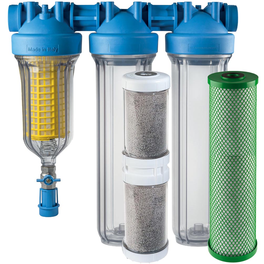 HYDRA BIG Ironmaster 1” - filtro ferro per acqua di pozzo da 20 pollici, filtro per acqua domestica