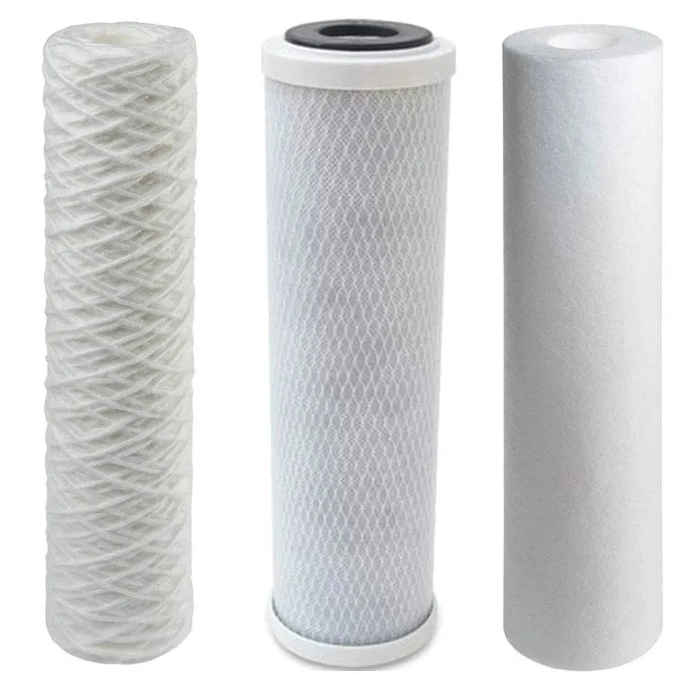Osmose Filter 3er-Set 25-10-1 Mikron für 1. bis 3. Stufe Umkehrosmose