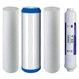 Set di 4 filtri di ricambio per osmosi 10-PLAX-1-T33 per impianto ad osmosi inversa a 5 stadi
