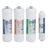 Set completo di filtri di ricambio PUR Smart con 4 cartucce di ricambio per impianto a osmosi inversa