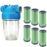 DP 5 - Filtro per acqua Pb 1 mcr 3/4" - blocco di carbone attivo per metalli pesanti, nichel e piombo
