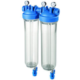 DP BIG S M 20 DUO 1" IN TS alloggiamento filtro ad alte prestazioni filettatura 1 pollice manometro